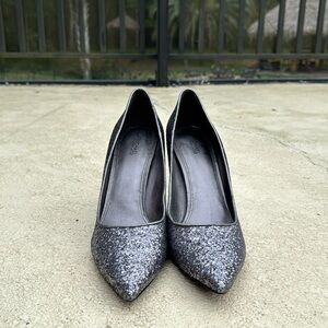 Micheal kors grey bedazzled heels